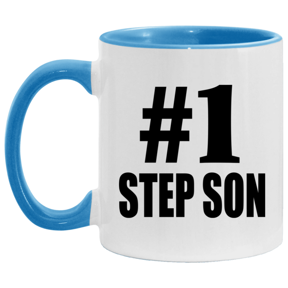 Number One #1 Step Son - 11oz Accent Mug Blue