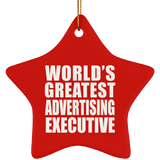 World's Greatest Advertising Executive - Star Ornament