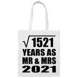 39th Anniversary Square Root of 1521 Years As Mr & Mrs 2021 - Tote Bag White