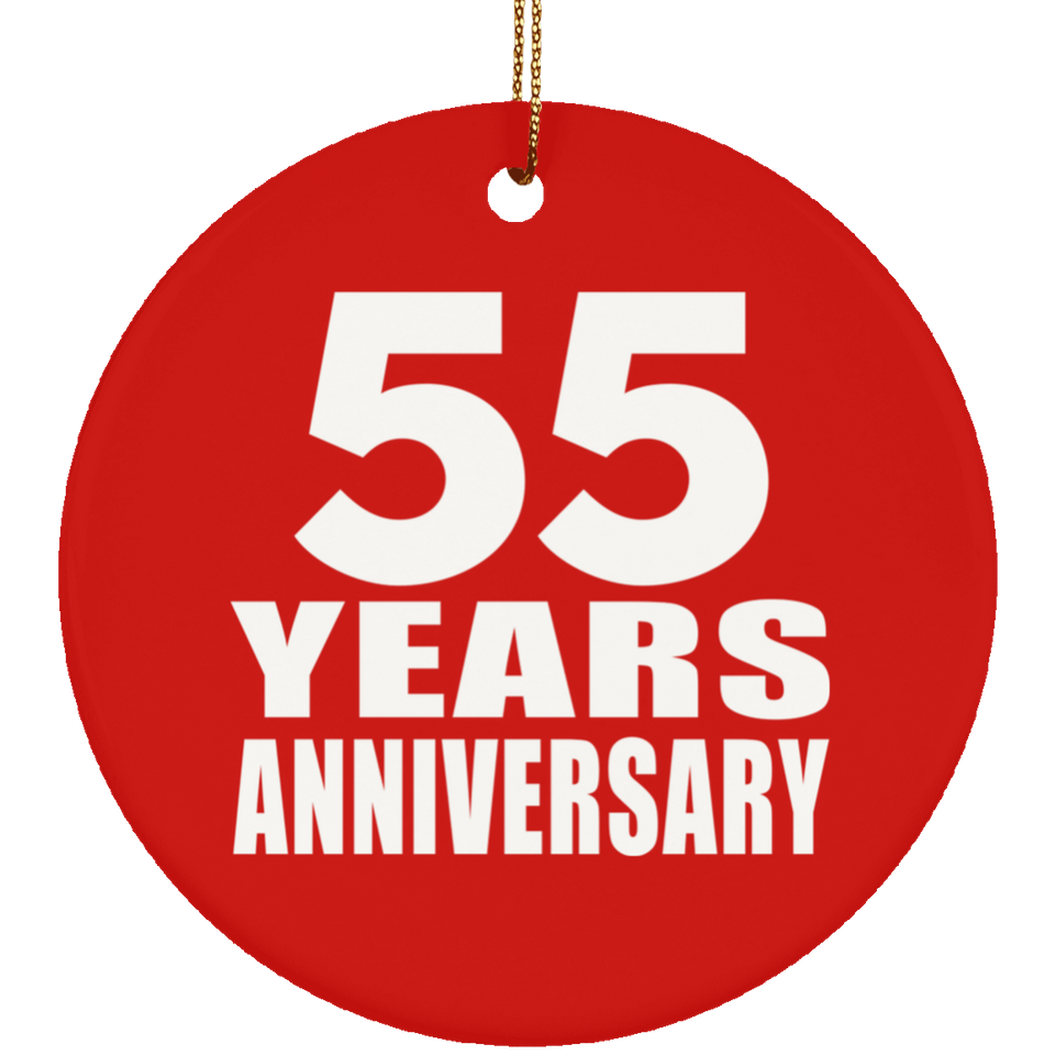 55th Anniversary 55 Years Anniversary - Circle Ornament