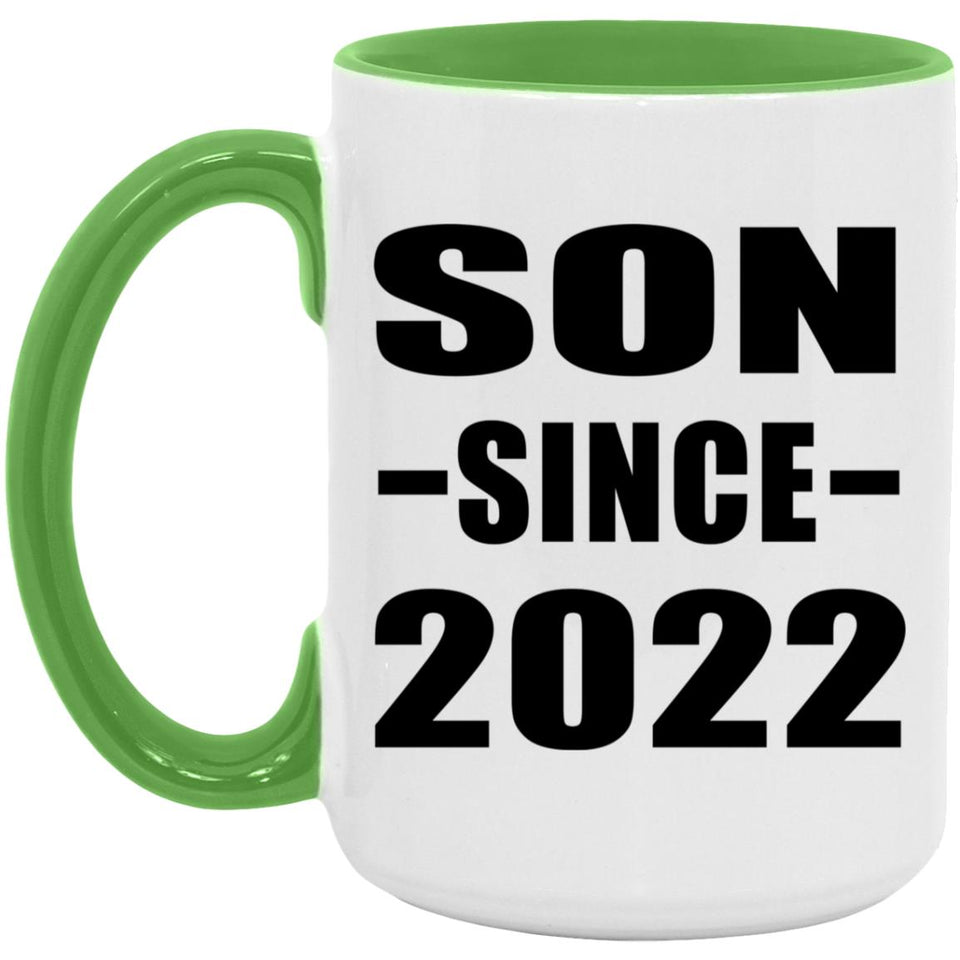 Son Since 2022 - 15oz Accent Mug Green