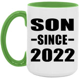 Son Since 2022 - 15oz Accent Mug Green