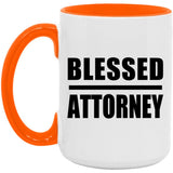 Blessed Attorney - 15oz Accent Mug Orange
