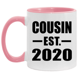 Cousin Established EST. 2020 - 11oz Accent Mug Pink