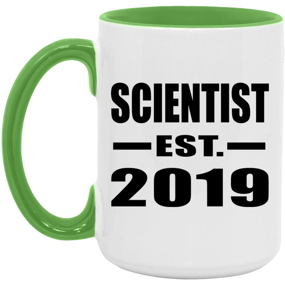 Scientist Established EST. 2019 - 15oz Accent Mug Green