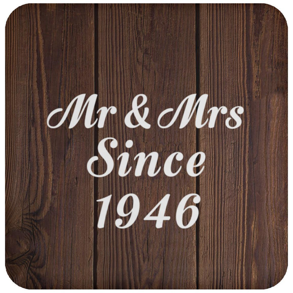 78th Anniversary Mr & Mrs Since 1946 - Drink Coaster D