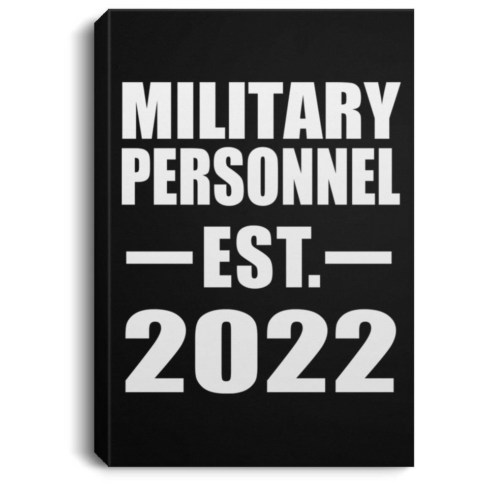 Military Personnel Established EST. 2022 - Canvas Portrait