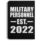Military Personnel Established EST. 2022 - Canvas Portrait
