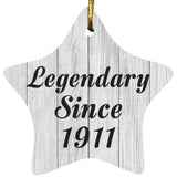 113th Birthday Legendary Since 1911 - Star Ornament F