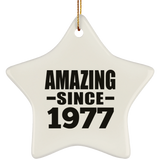 47th Birthday Amazing Since 1977 - Star Ornament