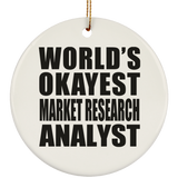 World's Okayest Market Research Analyst - Circle Ornament