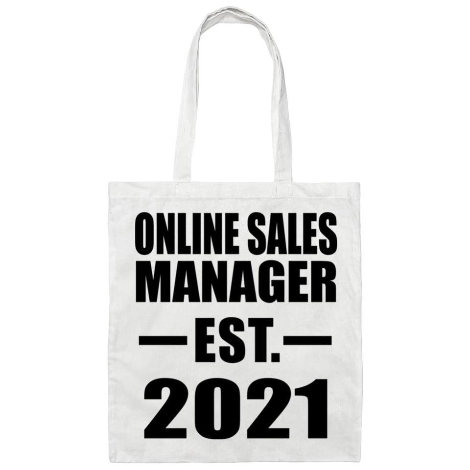 Online Sales Manager Established EST. 2021 - Tote Bag White