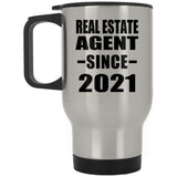 Real Estate Agent Since 2021 - Silver Travel Mug