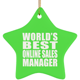 World's Best Online Sales Manager - Star Ornament