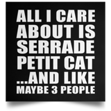 All I Care About Is Serrade Petit Cat - Poster Square