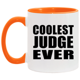 Coolest Judge Ever - 11oz Accent Mug Orange