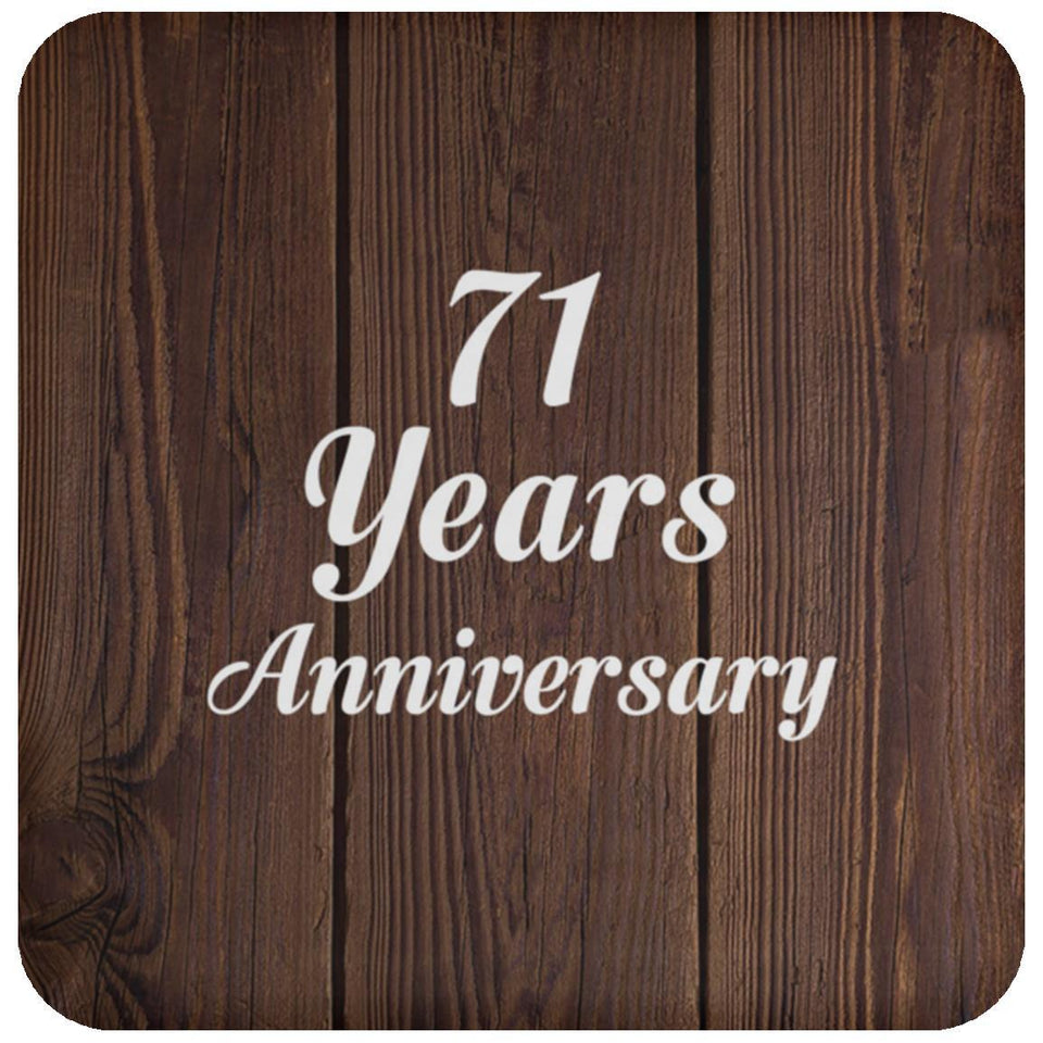 71st Anniversary 71 Years Anniversary - Drink Coaster D