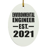 Environmental Engineer Established EST. 2021 - Oval Ornament