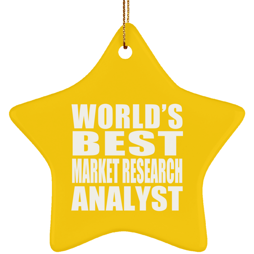 World's Best Market Research Analyst - Star Ornament