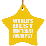 World's Best Market Research Analyst - Star Ornament