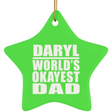 Daryl World's Okayest Dad - Star Ornament