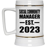 Social Community Manager Established EST. 2023 - Beer Stein