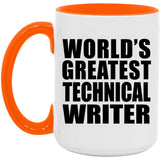 World's Greatest Technical Writer - 15oz Accent Mug Orange