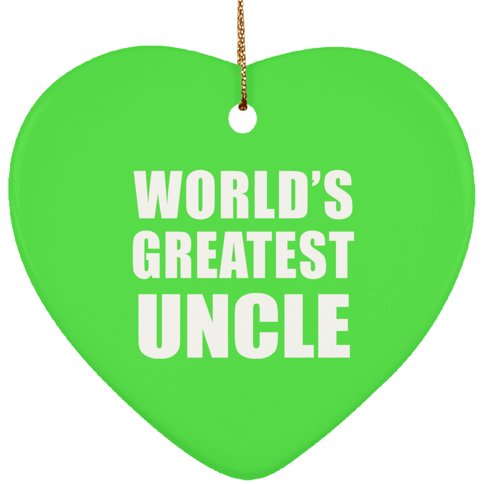 World's Greatest Uncle - Heart Ornament