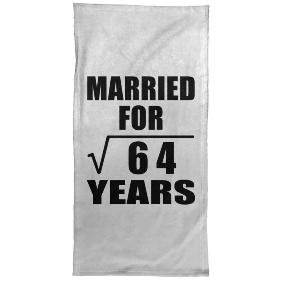 8th Anniversary Married For Square Root of 64 Years - Hand Towel