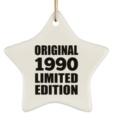34th Birthday Original 1990 Limited Edition - Star Ornament