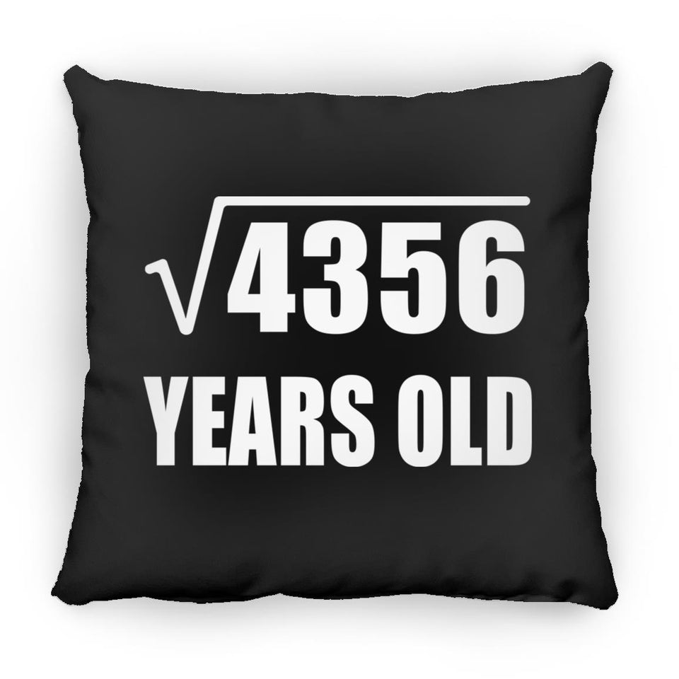 66th Birthday Square Root of 4356 Years Old - Throw Pillow Black