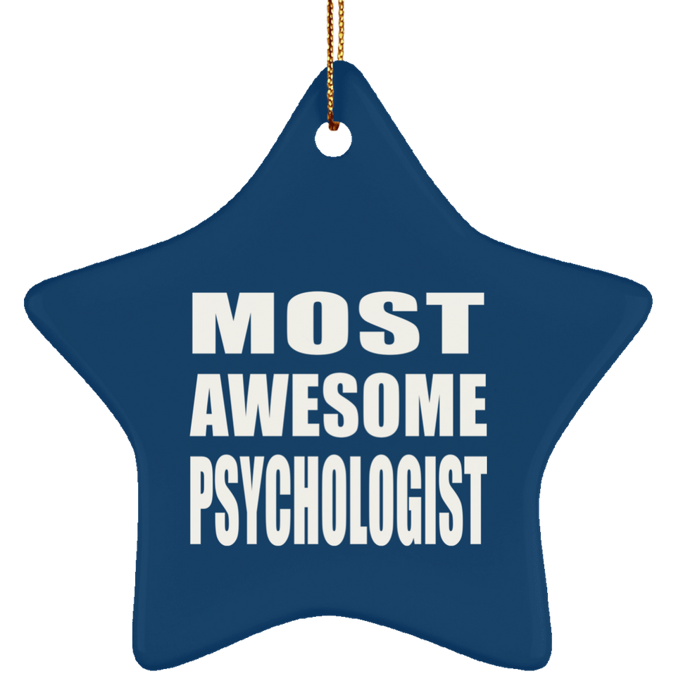 Most Awesome Psychologist - Star Ornament