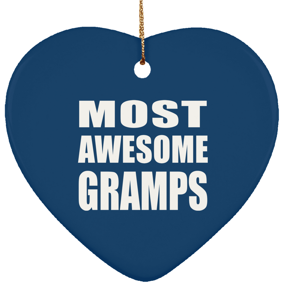 Most Awesome Gramps - Heart Ornament