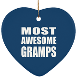 Most Awesome Gramps - Heart Ornament