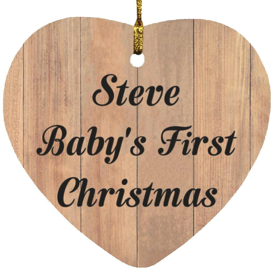 Steve Baby's First Christmas - Heart Ornament C