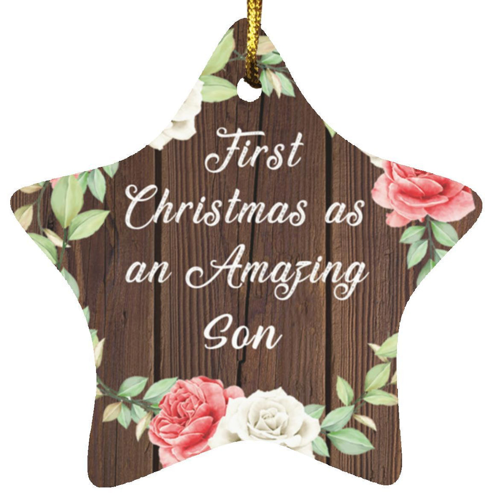 First Christmas As an Amazing Son - Star Ornament A
