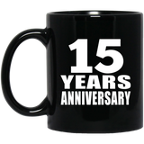 15th Anniversary 15 Years - 11 Oz Coffee Mug Black