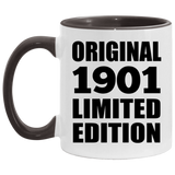 123rd Birthday Original 1901 Limited Edition - 11oz Accent Mug Black