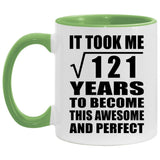11th Birthday Took Square Root of 121 Years To Awesome - 11oz Accent Mug Green