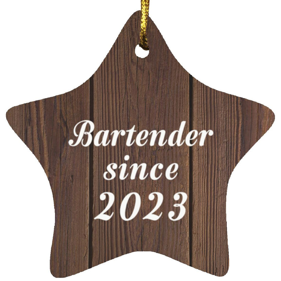 Bartender Since 2023 - Star Ornament D