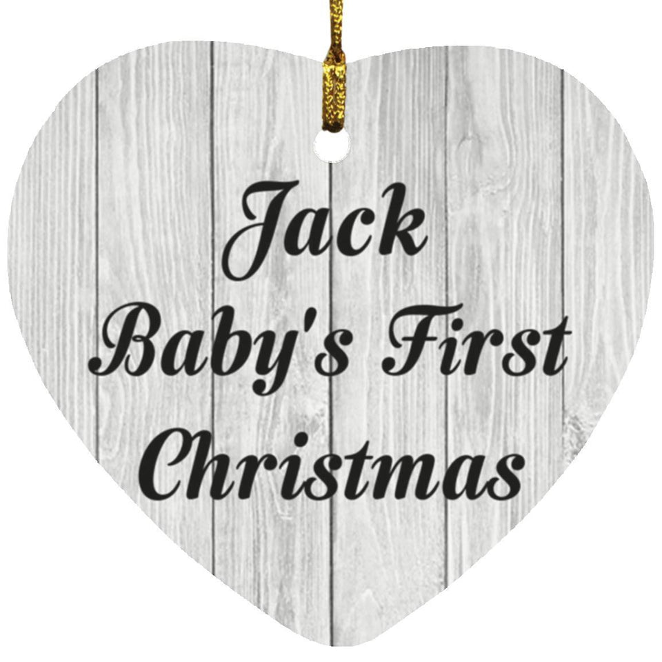 Jack Baby's First Christmas - Heart Ornament F