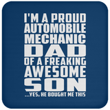 Proud Automobile Mechanic Dad Of Awesome Son - Drink Coaster