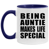 Being Auntie Makes Life Special - 11oz Accent Mug Purple