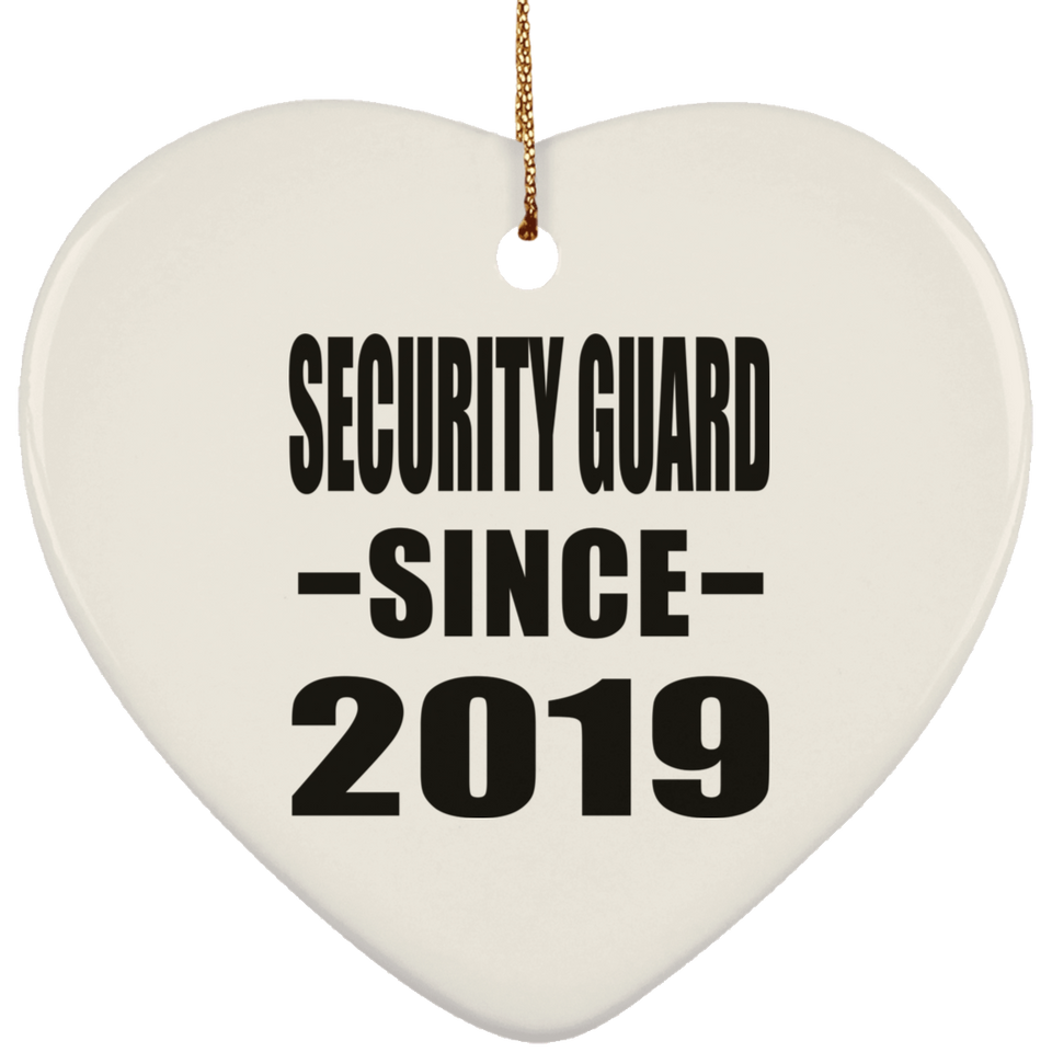 Security Guard Since 2019 - Heart Ornament