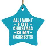 All I Want For Christmas Is My English Setter - Star Ornament