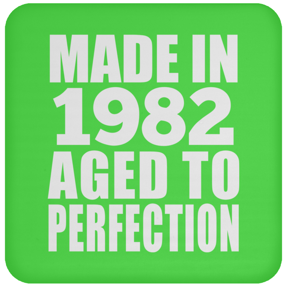 42nd Birthday Made In 1982 Aged to Perfection - Drink Coaster