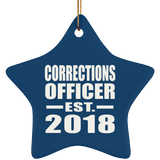 Corrections Officer Established EST. 2018 - Star Ornament