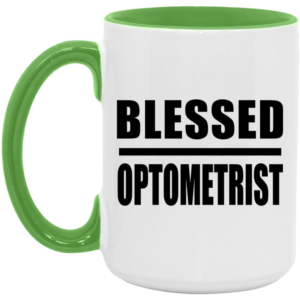Blessed Optometrist - 15oz Accent Mug Green