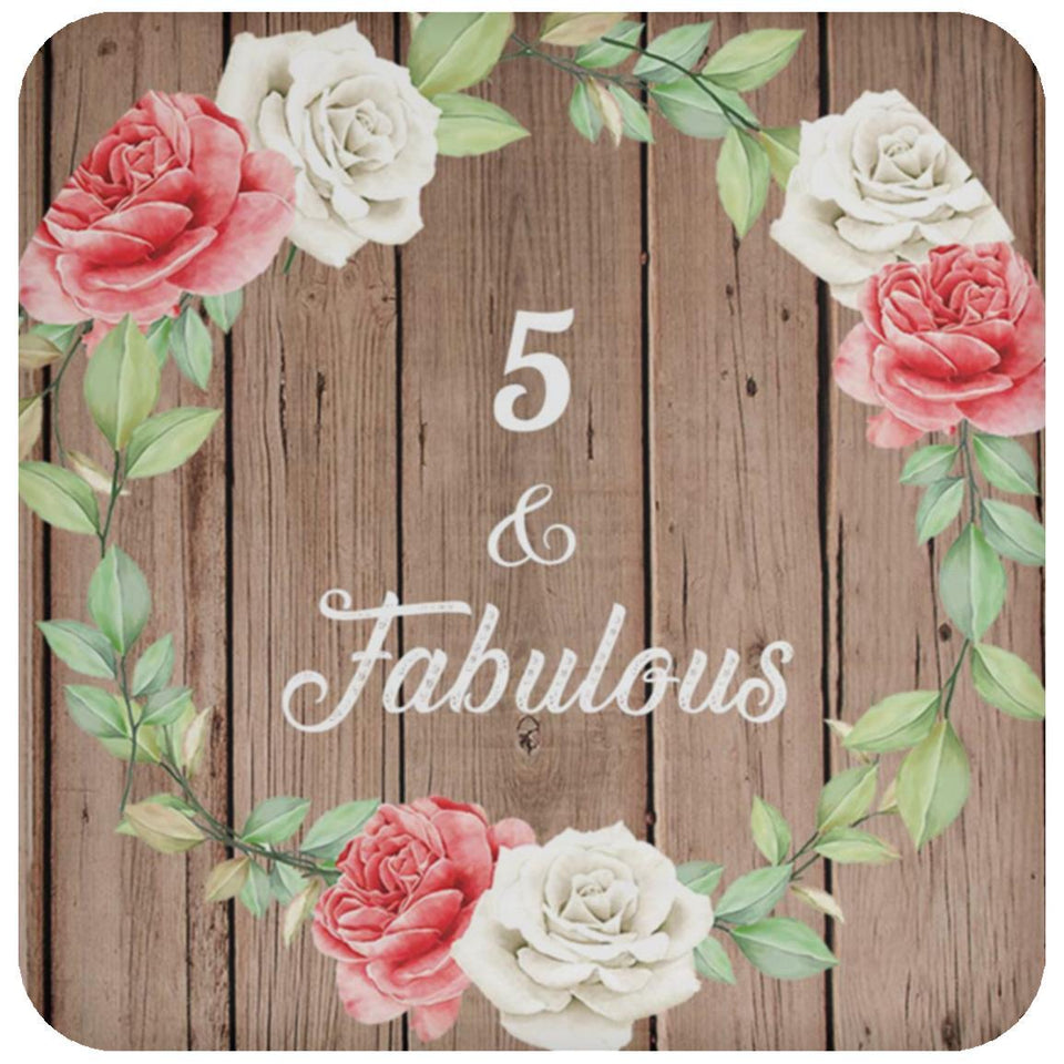 5th Birthday 5 & Fabulous - Drink Coaster B