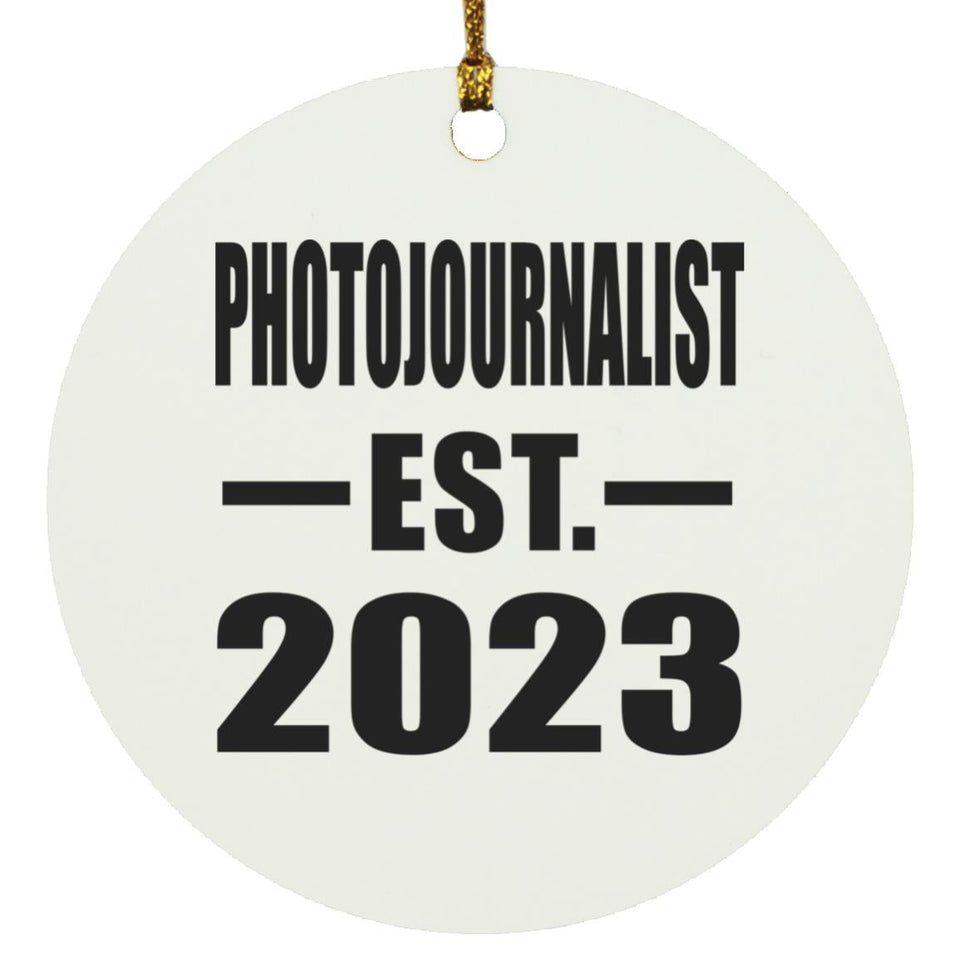 Photojournalist Established EST. 2023 - Circle Ornament